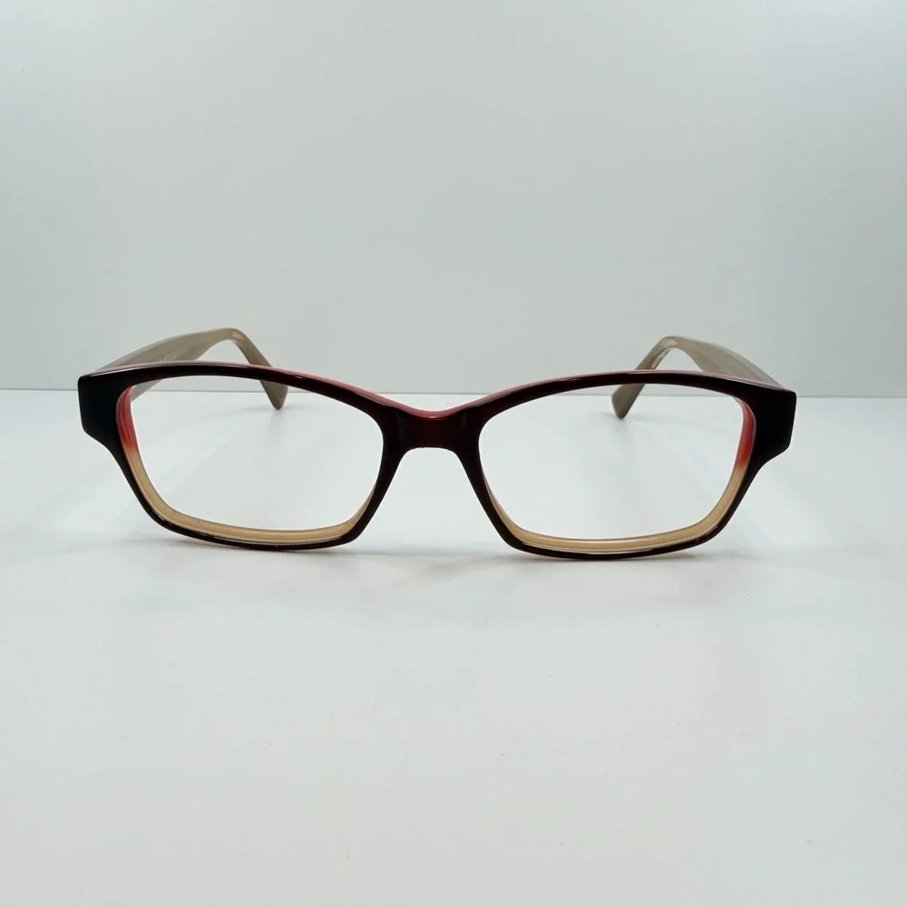 Jean Lafont Paris Red Brown LIN 1013 53•16•138 Rectangle Eyeglasses FRAMES ONLY